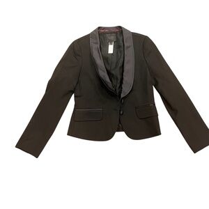 J. Crew Collection Black Blazer with Elegant Shawl Collar